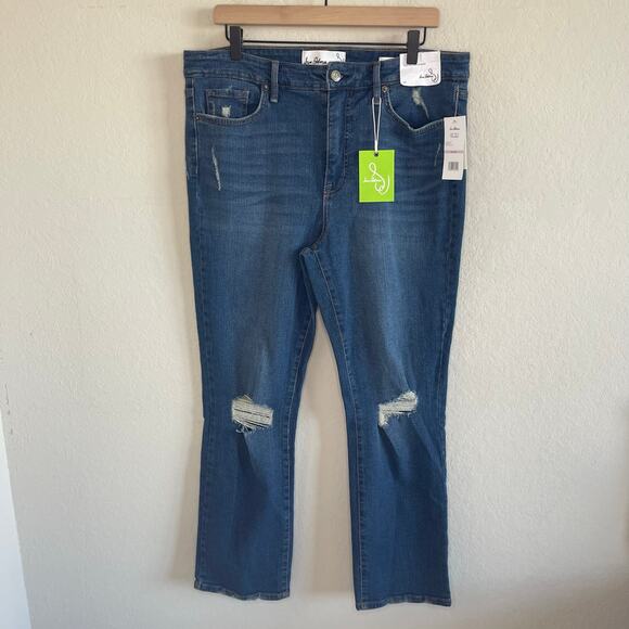 NEW Sam Edelman High Rise Slim Straight Jeans in Shoreline - Size 32 - Picture 4 of 8